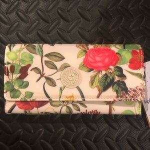 Kipling Teddi Wallet Frondcreme Flower Print New